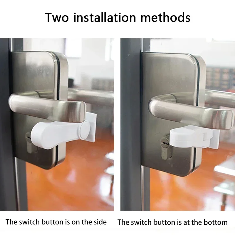 Door Lock Door Latch Universal Door Lever Lock Furniture Handles Stopper Children Baby Safety Protection Device Cabinet Latch
