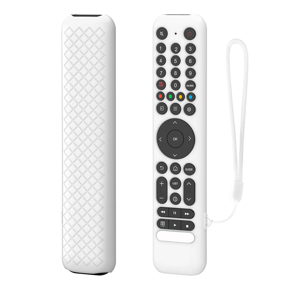 Silicone Remote Case for TCL RC716/RC833 GUB1 Remote Protective Case with Lanyard Anti-Slip Shockproof Anti-Drop Silicone Sleeve