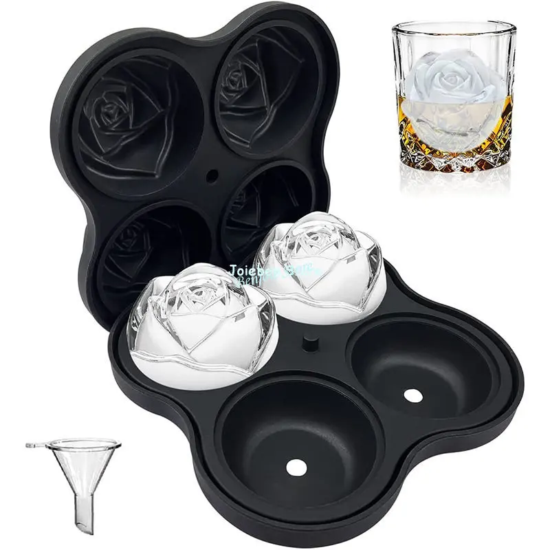 Ice Cube Tray Rose Ice Cube Maker Rose Shaped Ice Cubes Easy Release Ice  Ball Maker Novelty Drink Tray for Whiskey Cocktails - AliExpress