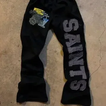 Y2K 핑크 플레어 팬츠 여성용 빈티지 스트리트웨어 배기 플레어 트라우저 패치워크 오버사이즈 캐주얼 트랙 팬츠