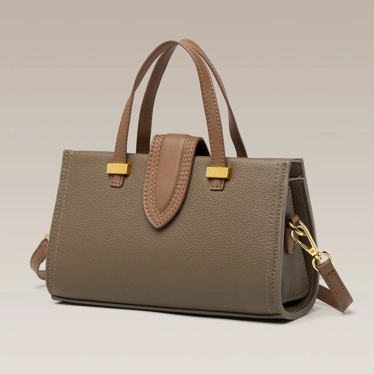 Limited English Style Women Bag Cow Leather Original Single Shoulder Handbag Classical Button Opening Leather Purses
