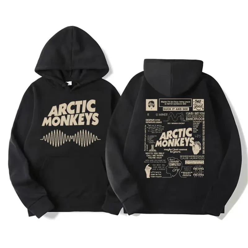 

Men Women Harajuku Hip Hop Punk Sweatshirt Fashion Trend Style Hoodie Retro Arctic Monkeys Music Tour Double Sided Print Hoodies