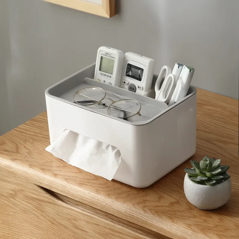 Description Picture 3 of itemTissue Box Napkin Holder Remote Control Storage Desk Organizer Office Multifunctional Sundries Ontainer Storage Home