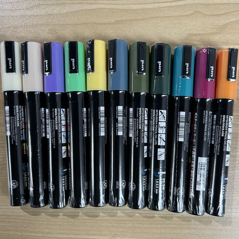 Uni Posca PC-5M Paint Marker Pen 54 Colors Acrylic Art Drawing Painting Pens Medium Point (1.8-2.5mm ) 1pcs