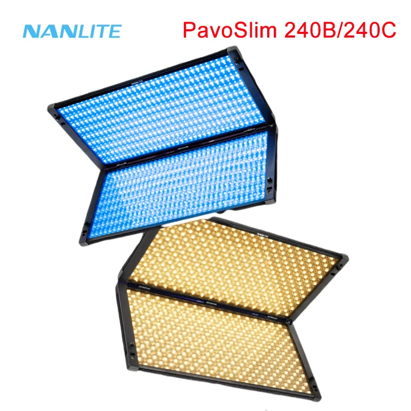 Nanlite PavoSlim LED 비디오 패널 조명, CRMX 포함, 라이브 스튜디오 비디오 조명, 휴대용 녹화 사진, 240C 240B RGBWW