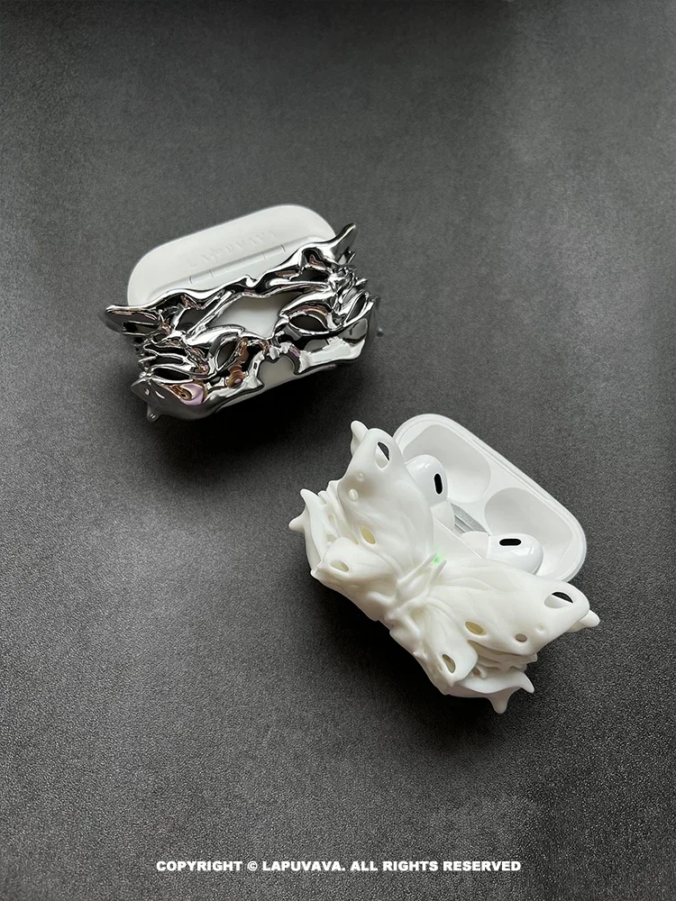 3D Butterfly Art AirPods Case Artistic Silicone Design