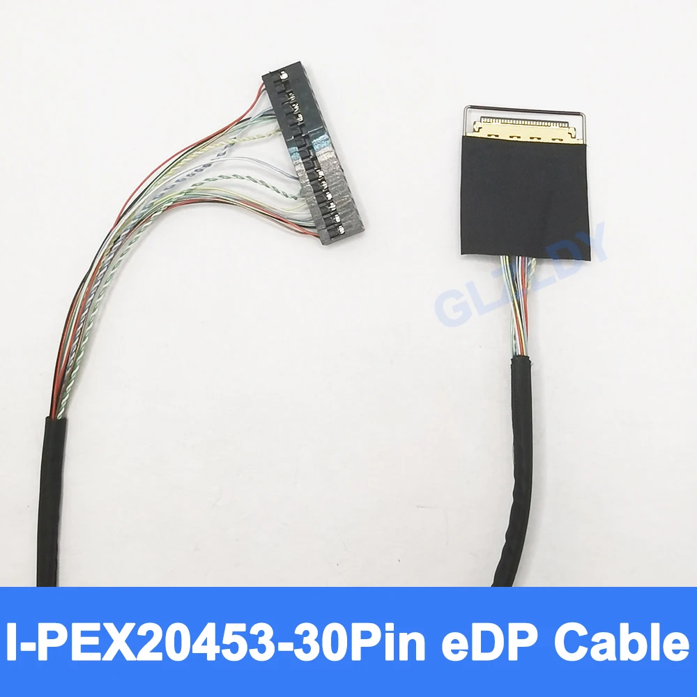 

X86 I-PEX20453-30P EDP LCD screen LVDS Cable 30 pin industrial control motherboard screen line signal cable with a pull-tab