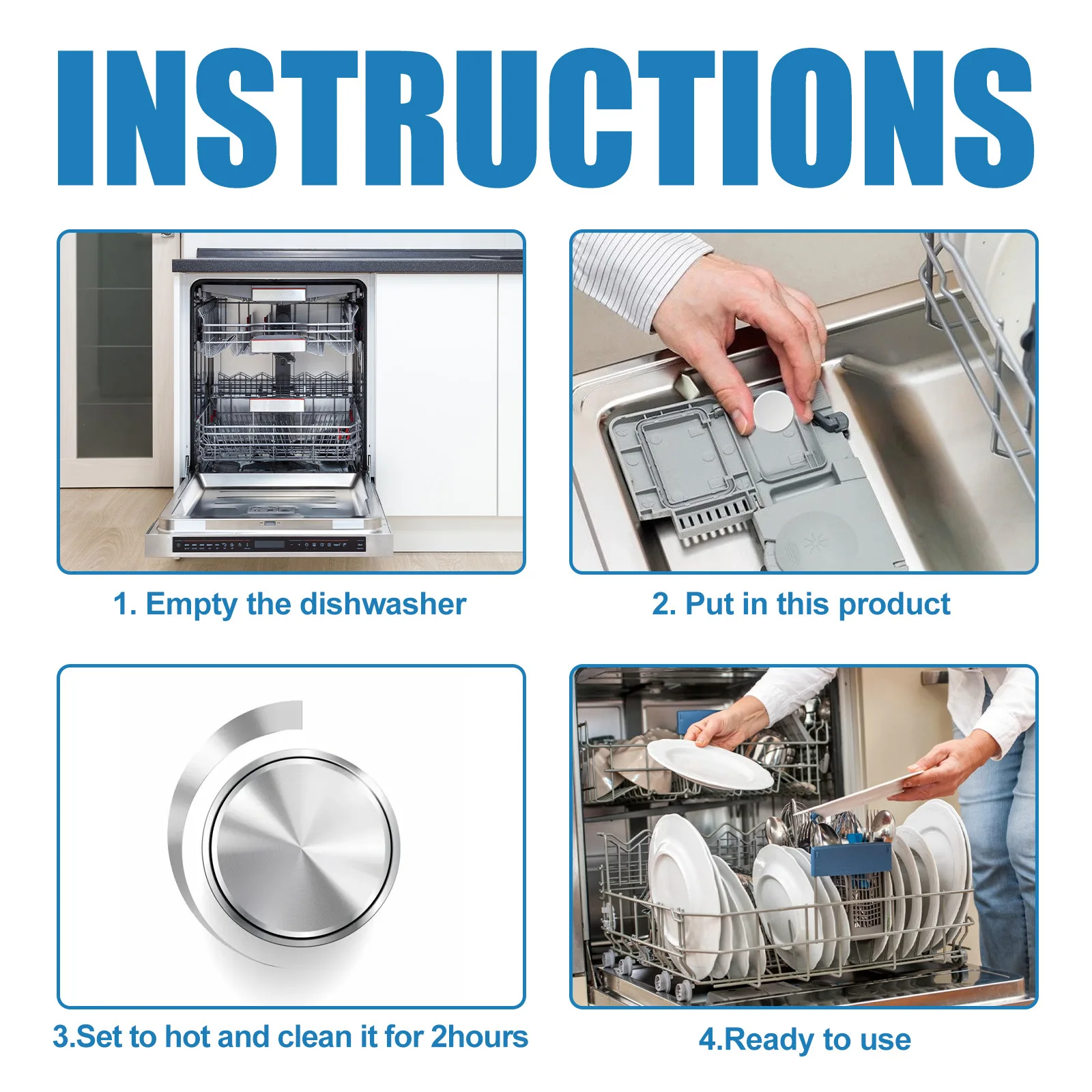 Jue Fish Dishwasher Cleaning Sheet Desktop Built-In Drawer Dishwasher Specific Stain Removal For Dishwasher Washing Machine