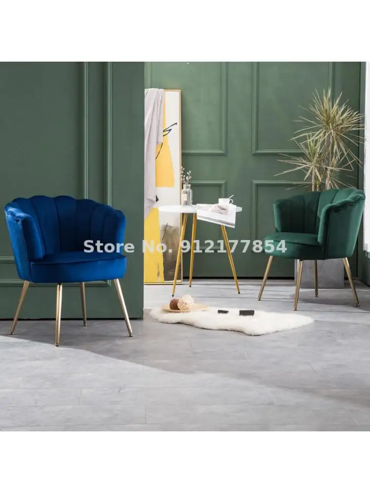 Petal shell chair sofa makeup chair net red ins nail light luxury desk chair dressing table chair backrest bedroom
