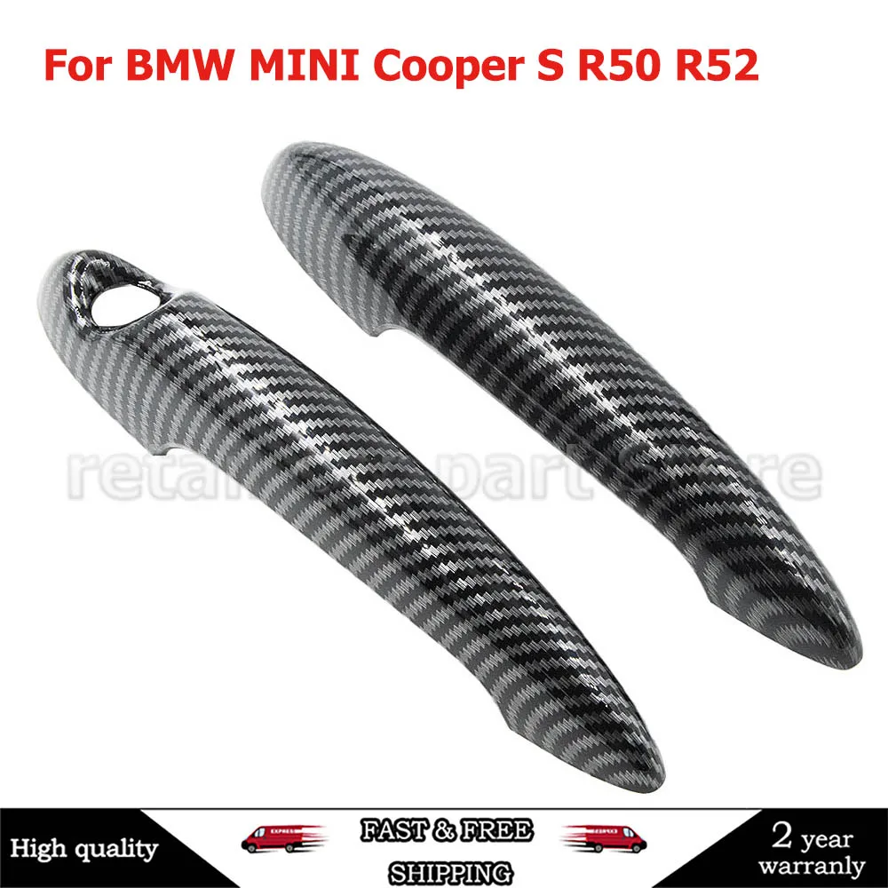 

Для BMW MINI Cooper S R50 R52 R53 R55 R56 R57 R58 R59 R61 1614200093011 глянцевый черный чехол из углеродного волокна для автомобильной дверной ручки