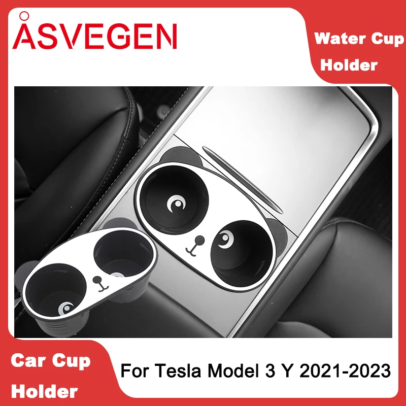 

Car Water Cup Holder For Tesla Model 3 Y 2021-2023 Central Control Panda Version Limiter Drinks Bracket Car Interior Accessories