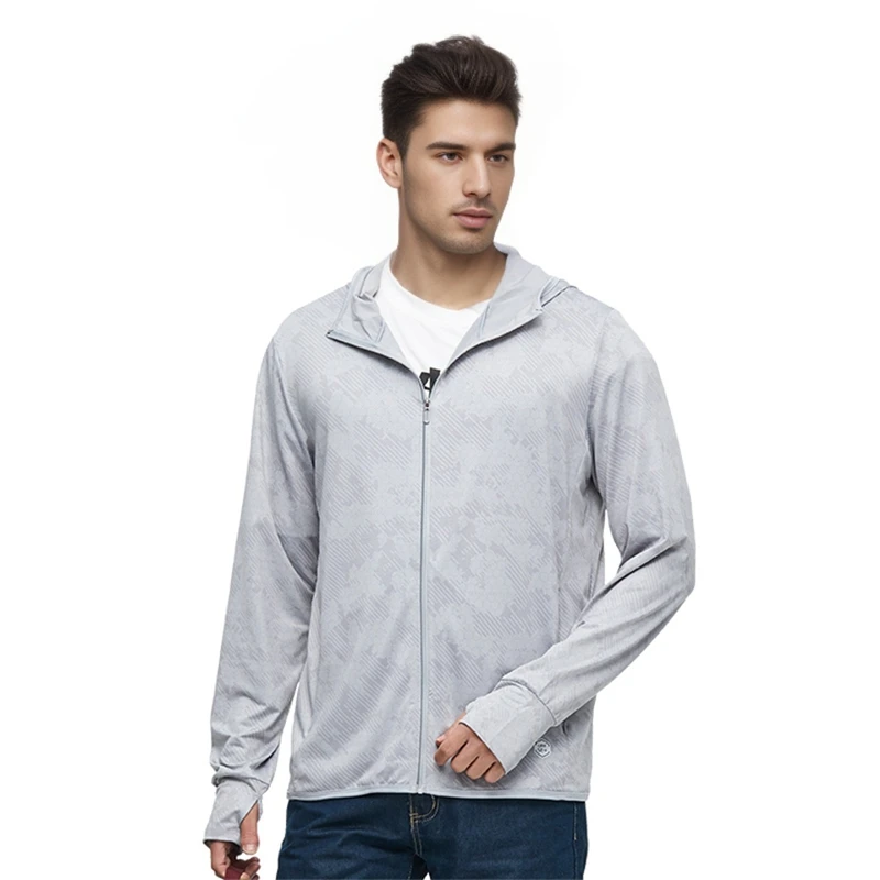 

UV Protection Ice Silk Sunscreen Clothing Summer Men's Ultra-thin Breathable Women's Skin Windbreaker Outdoor Fishing Sunscreen