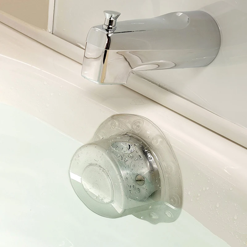 HengLiSam Bouchon De Trop-Plein Baignoire Silicone Rose - 5 Ventouses - Bain Plus Profond