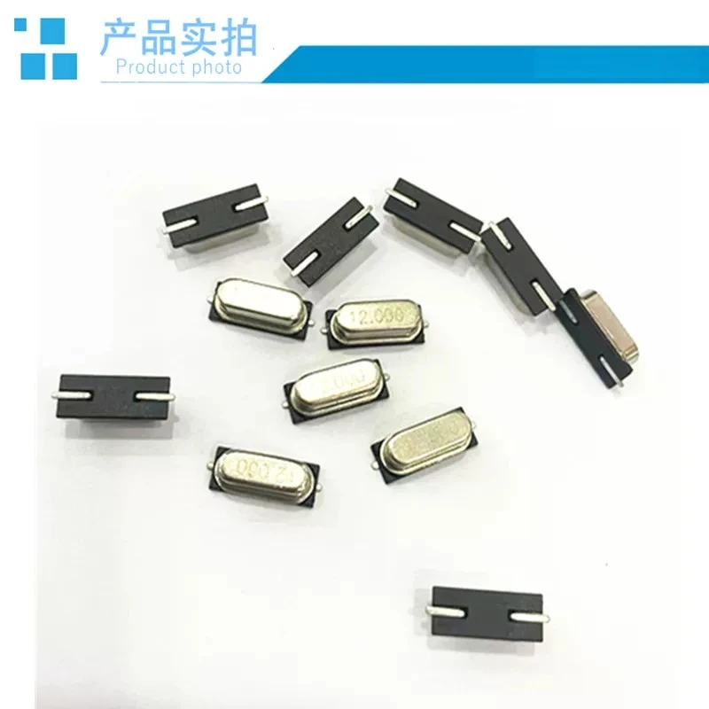 100개 49SMD 2핀 SMD 패시브 크리스탈 공진기 20MHz 석영 발진기