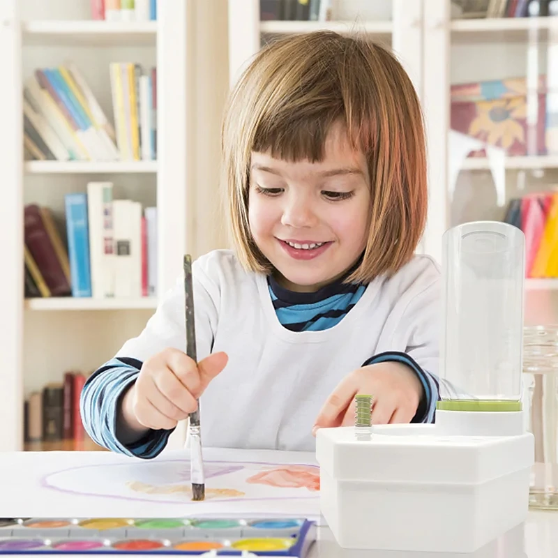 Painting Brushes kids Paint Brush Cleaner Rinse Box Fine Art Studio Classroom Brushes Holder Cleaning Running Water Cycle Paintbrush supplies