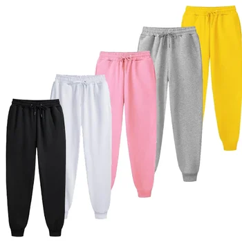 Pantalon de survêtement décontracté pour hommes, pantalon de sport en polaire, unisexe, mode, couleur unie, ample, Streetwear, automne hiver, Jogging, Fitness 1