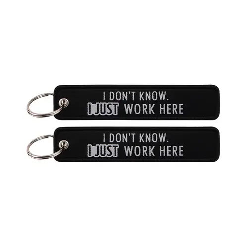 1pcs Computer Pop-up Window Quotes Embroidered Keys Tag Keychains For Motorcycles Backpack Fashion Key Ring Accessories Gifts - Image 70