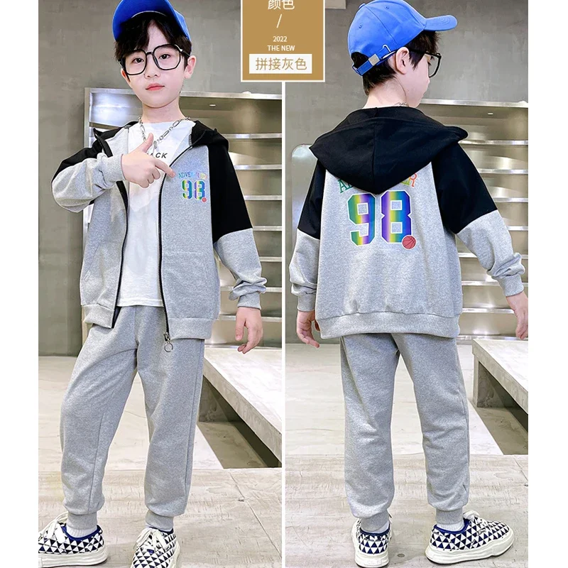 Spring Autumn Child Boy Clothing Set 2Pcs Tracksuit