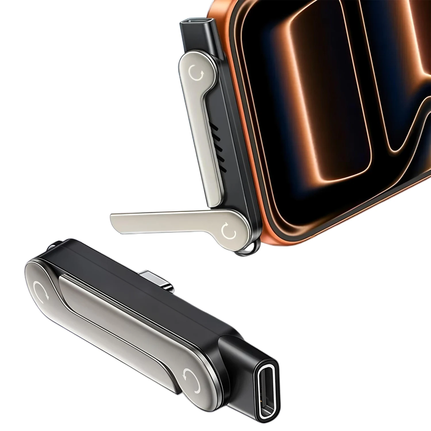 1/2/3PCS 유형 C 전화 브래킷 어댑터 접이식 홀더 지원 케이블 고속 충전 OTG 유형-C 남성-USB-C 여성 변환기 C-C