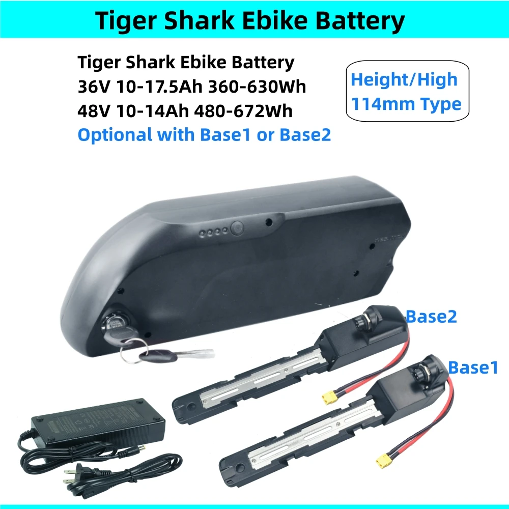 

Original Reention Tiger Shark Ebike Battery 36v 10ah 13ah 16Ah 17.5Ah 48V 10Ah 12Ah 14Ah Battery with Charger 250w 500w 750w