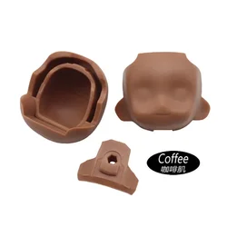 Miniature Fashion Doll Accessories Set - Pink/Normal/White/Coffee Skin Tones 1/12 BJD Dress - Up Toys Gift (Coffee Head)