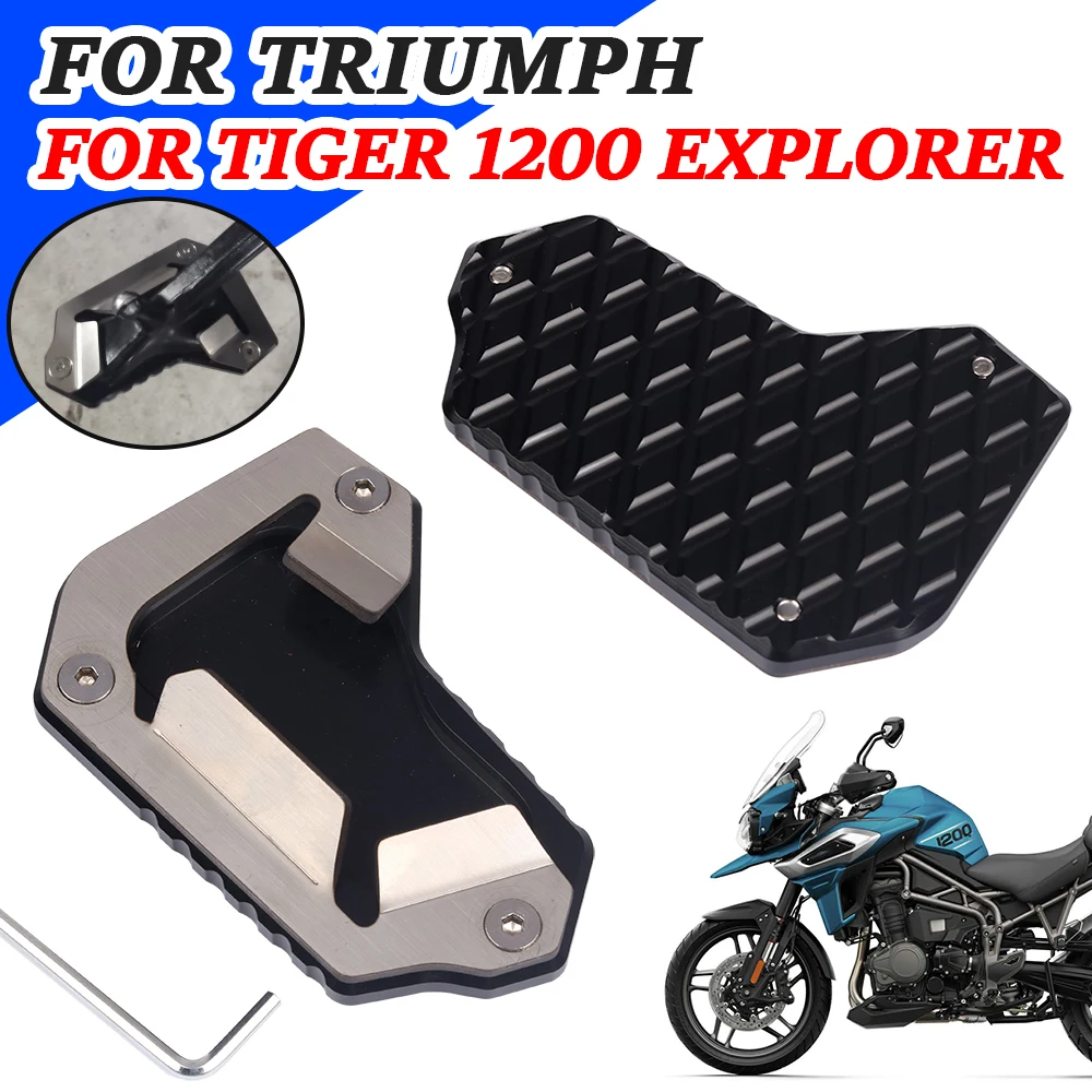 Per Triumph Tiger 1200 Explorer Tiger1200 Explorer Accessori Per Moto Cavalletto Laterale Per Piedi Ingrandisci Estensione Pad Mensola Cavalletto