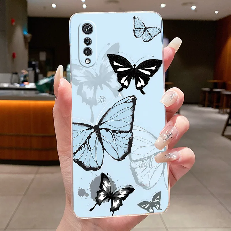 Elegant Butterfly Bow Transparent Soft TPU Phone Case - Protective Thin Silicone Cover