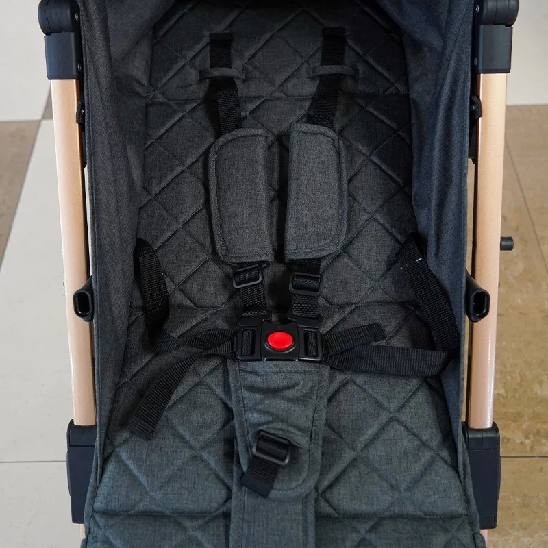 Stroller can sit and lie down, lightweight foldable stroller, multifunctional portable stroller
