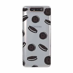Floral Cartoon Clear TPU Silicone Soft Case - Elegant Back Cover for Samsung A90 (65)