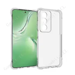 Enhanced Protective TPU Silicone Phone Case with Back Ring Holder Bracket - Soft and Durable for OPPO A80 5G (TPU Case Clear)