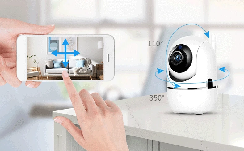 Sc921c7e7ddf143d3b75fa25fe7b3901eQ 5GHZ IP WIFI Camera HD 1080P Smart Home Security Cam Auto Track Night Vision Wireless Surveillance Network Baby Monitor Camera