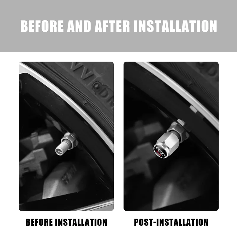Elegant Metal Car Tire Valve Stem Caps - Set of 4