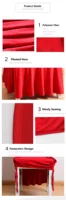 White Chair Covers Pleated Polyester Spandex Chair Cover Stretch Slipcovers for Wedding Party Dining Banquet Hotel Decoration 2