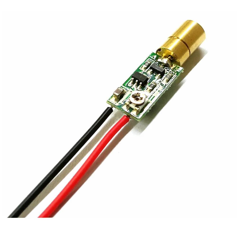 Mini Brass 515nm 520nm 5mW Green Laser Dot Module DC3V Driver Out 6*10mm