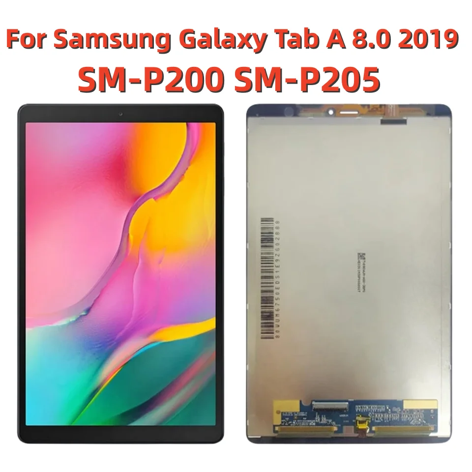 

ЖК-дисплей 8,0 дюйма для Samsung Galaxy Tab A 8,0 2019 P200(Wi-Fi) P205(3G) аналогичный ЖК-дисплей с сенсорным экраном и дигитайзером в сборе