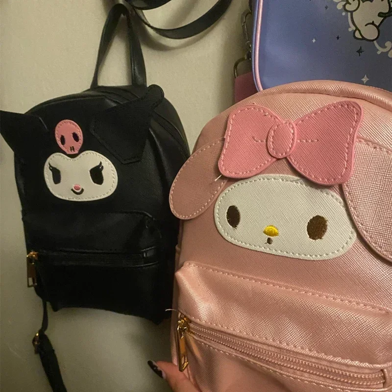 MINISO Kawali Hellokitty Melody Onpompurin Kitty Kuromi Cinnamorol Anime Fashion Backpack Beauty Travel School Bag Girls Toys