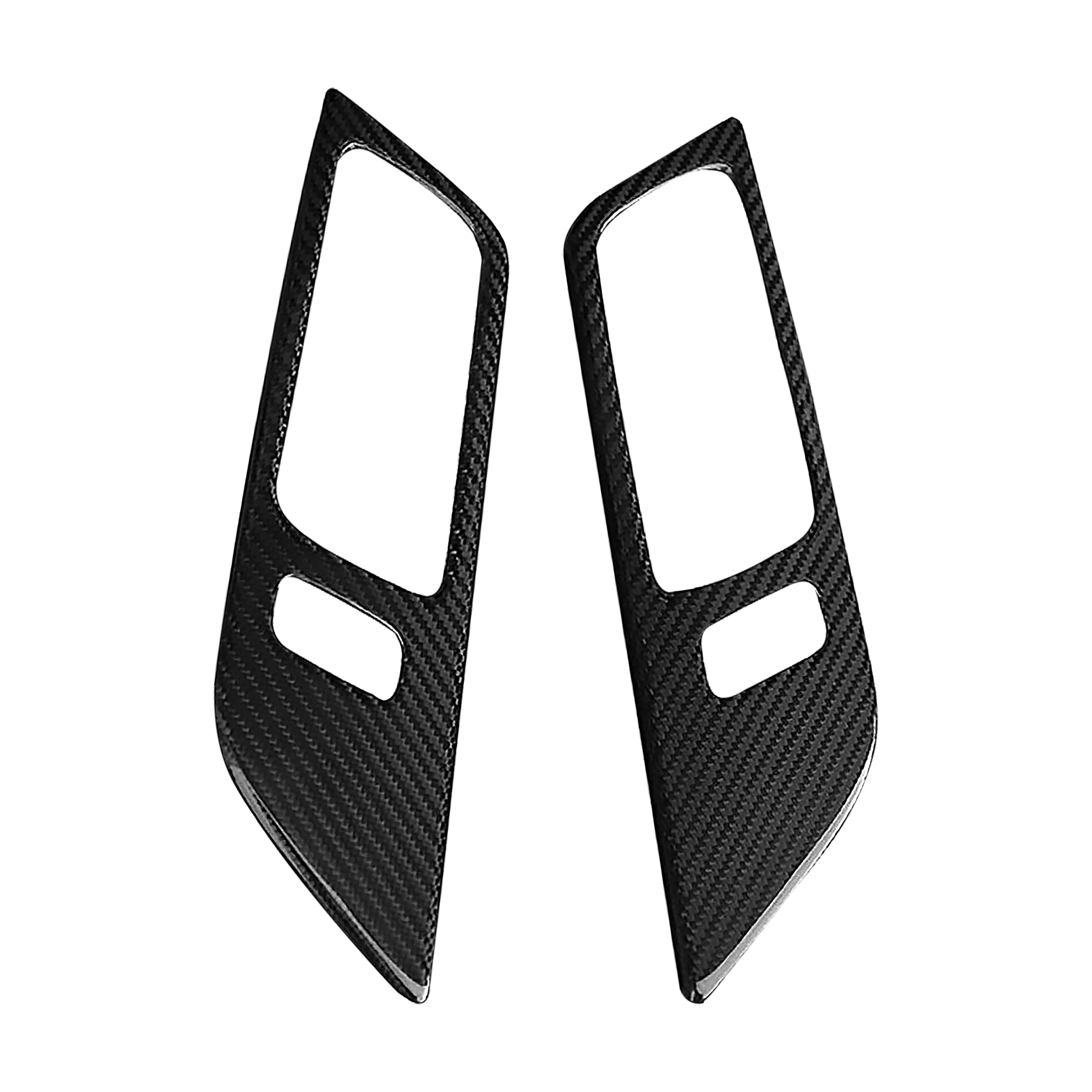 

2PCS/Set Carbon Fiber Car Inner Door Handle Bowl Frame Cover Molding Trim Stickers For Mustang 2009-2013 Auto Accessories