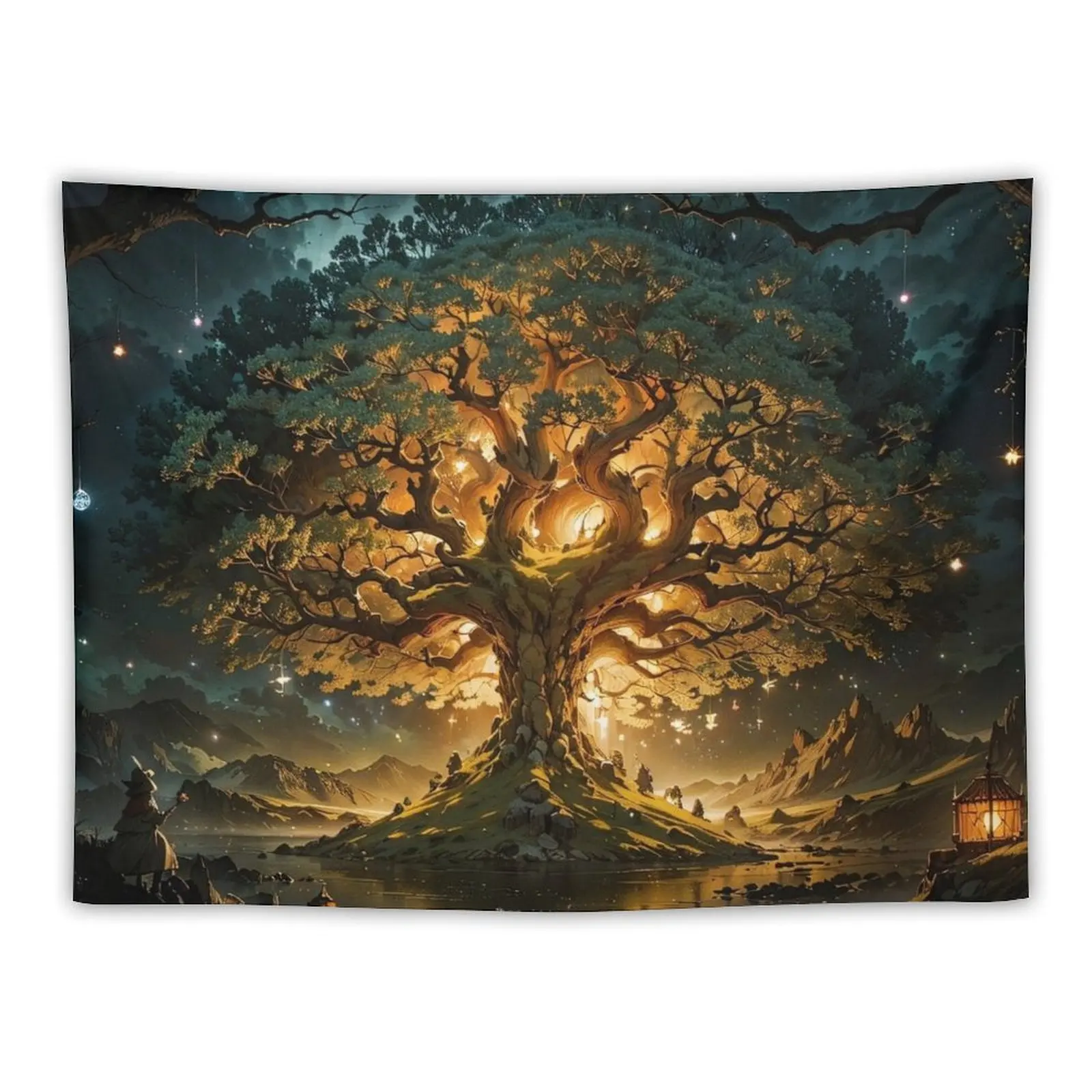 

Whimsical Tree of Life Harmony Jigsaw Puzzles - Nature's Enchanting Tapestry Wall Hanging Wall Christmas Decoration Tapestry