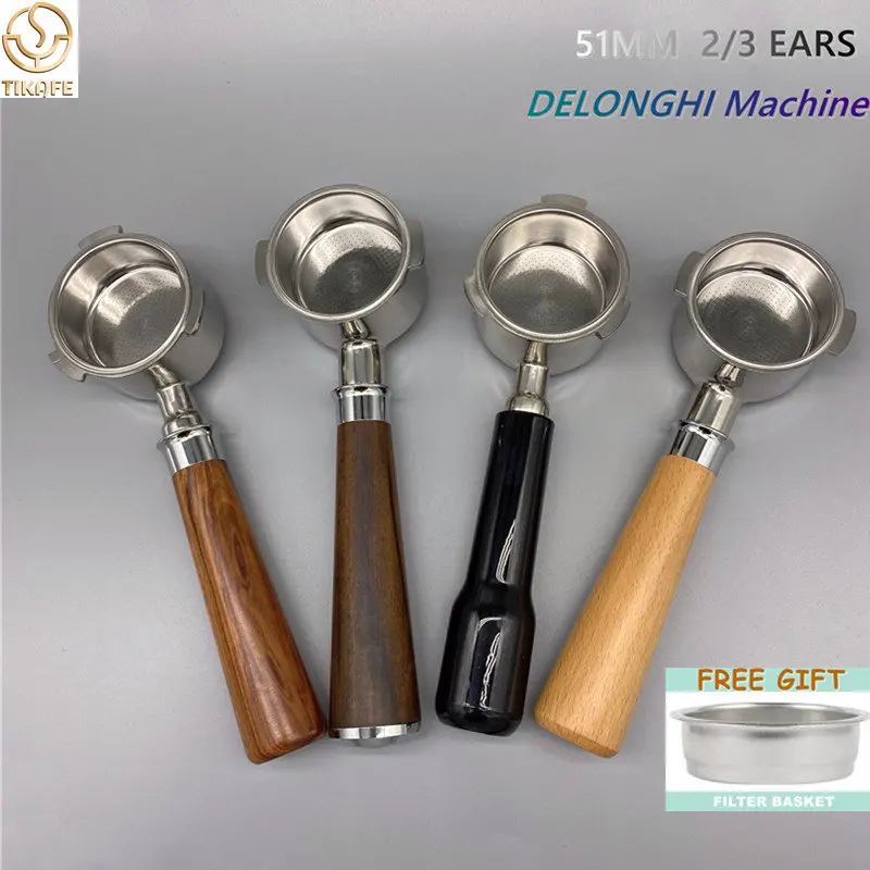 Bottomless Portafilter 51mm Filter Holder Barista For Delonghi Dedica EC680  EC685 eco310 ecp35.31 بورتافلتر ديلونجي Accesorries