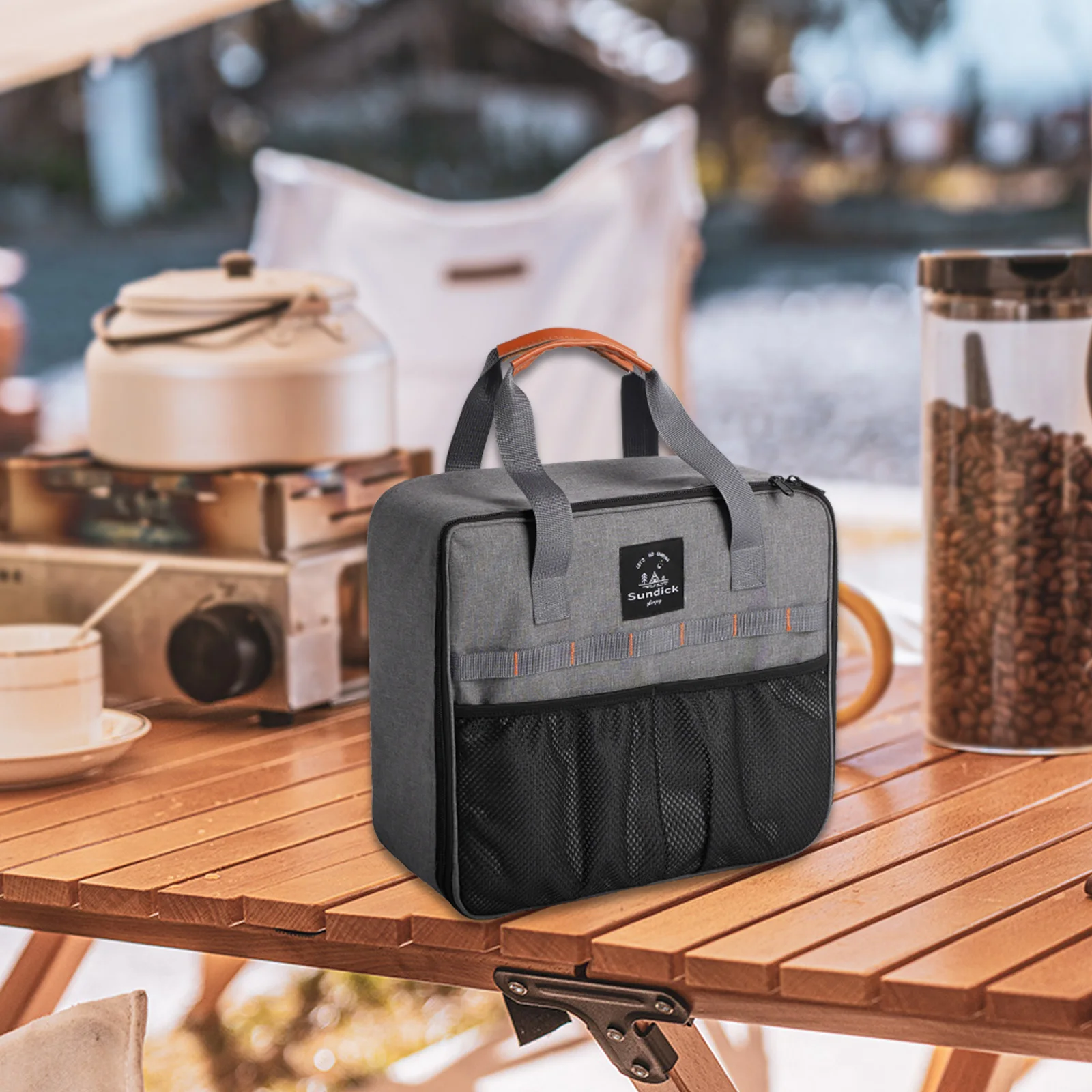 Portable Outdoor Stove Bag Wear Resistant Waterproof Cookware Utensils Organizer Protective Sleeve for Cassette Furnace Gas Tank