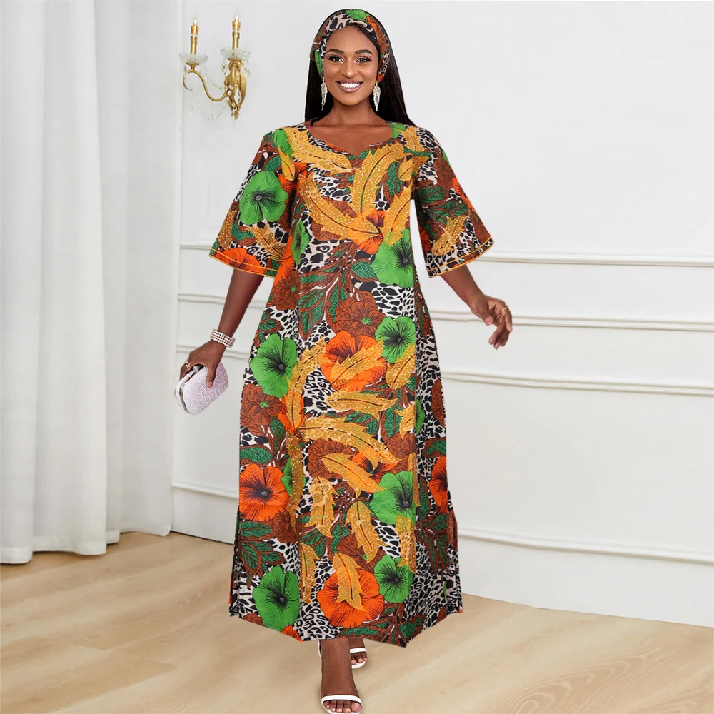 H&D New African Clothes For Women Traditional Embroidery Dresses Bazin Women High quality Party Wedding occasion