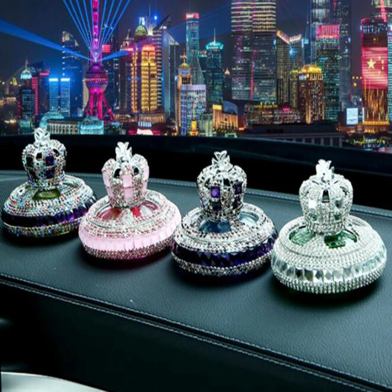 

Автомобильный парфюм, ювелирные украшения, кристальная Корона, парфюм, автомобильные аксессуары, стеклянный освежитель воздуха, флакон для духов для украшения дома