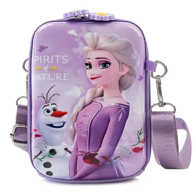 Disney Fashion Pvc Princess Satchel Cartoon Anime Frozen Elsa Princess Single Shoulder Bag Coin Purse Girl's Birthday Present 5
