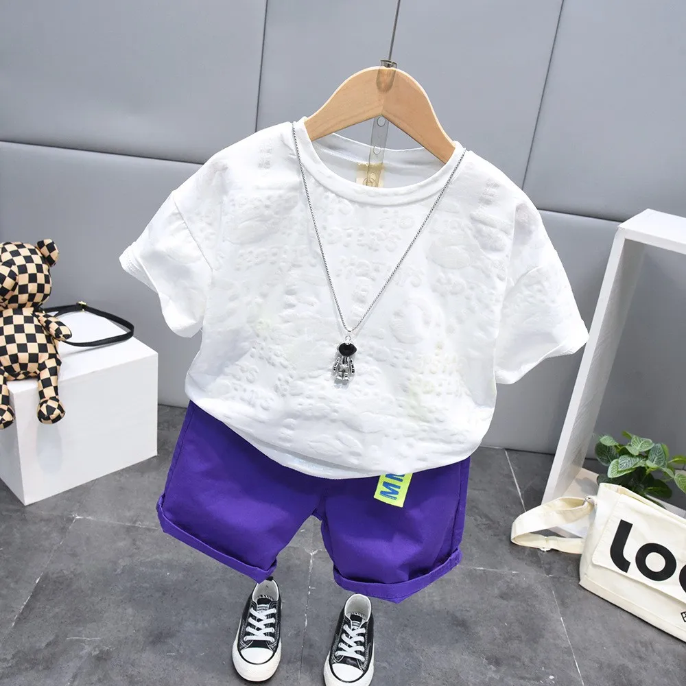 

Children T-shirt + Shorts 2-7Year Boys Clothing Sets Summer Boys Clothes Casual Outfit Kids Tracksuit For Boys Sport Suit