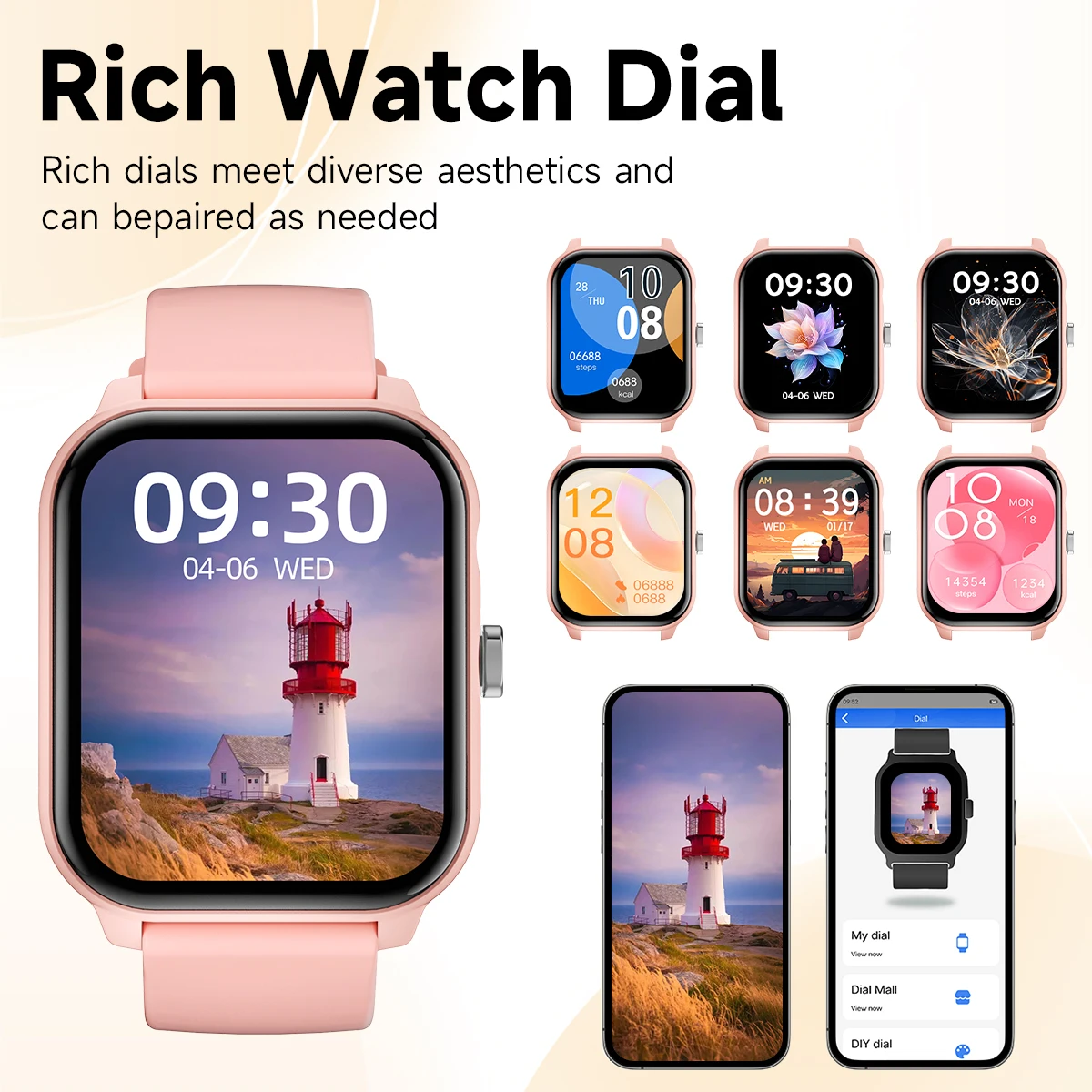 2026 New 1.83-inch Screen Smartwatch With Wireless Call, Rich Watch Dial, Music Player, Message Push, Flashlight, Smart_voghion.com