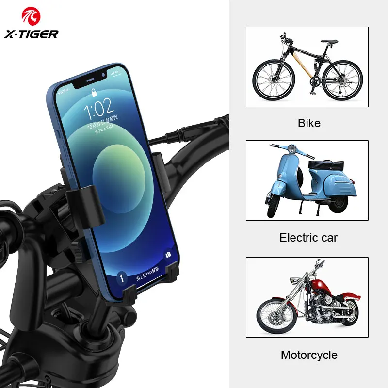 Bike Phone Holder Adjustable Handlebar of Motorcycle Phone Mount