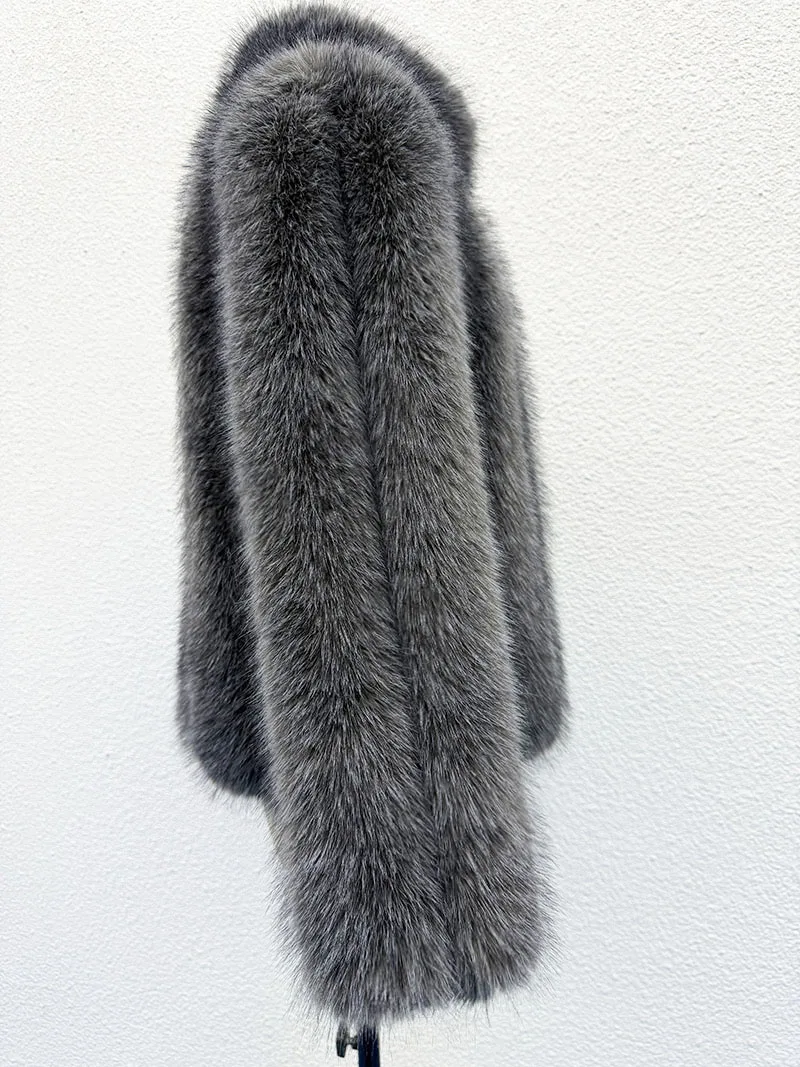 ZADORIN Faux Fur Jacket Detail 3