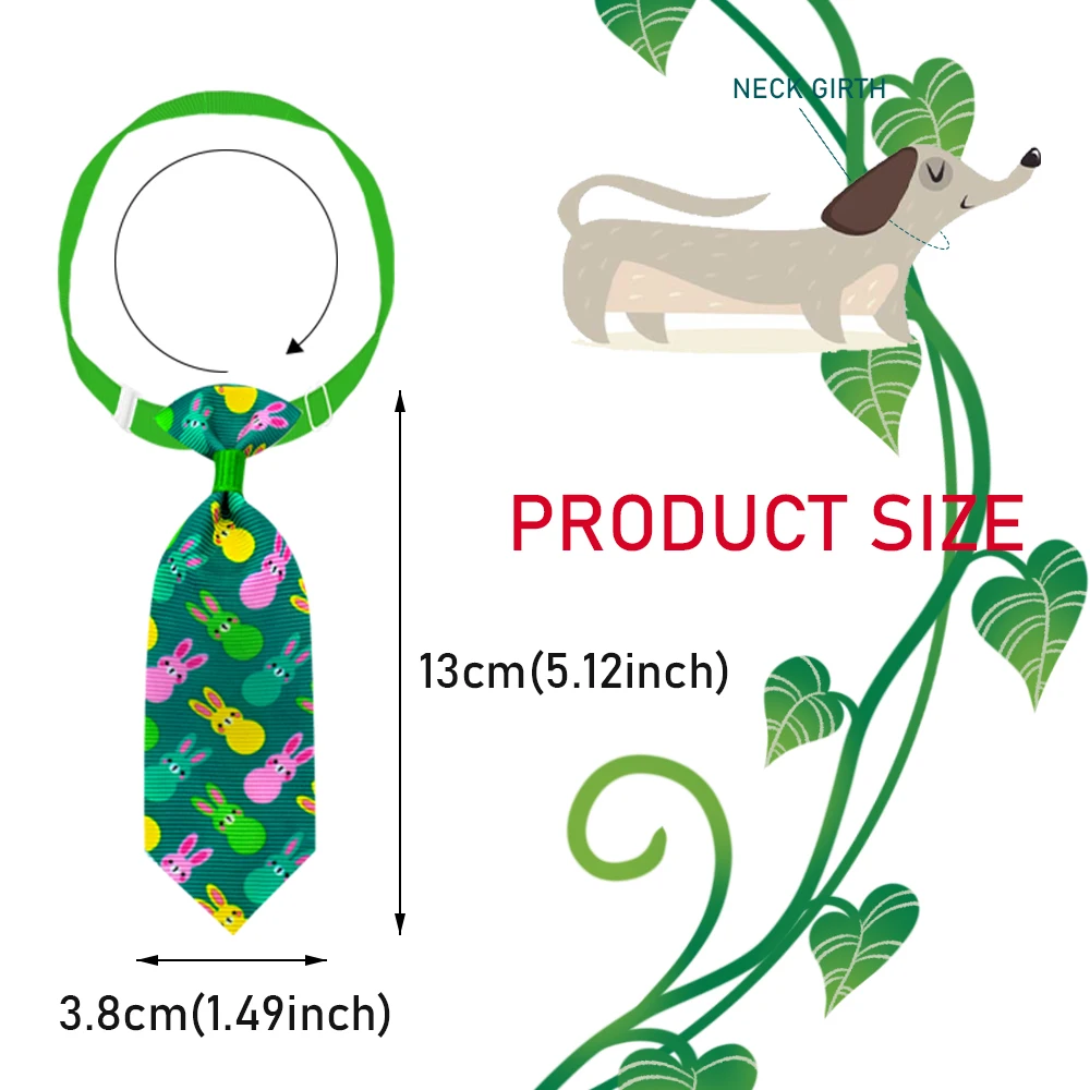 50/100pcs Easter Dog Neckties Rabbit Adjustable Tie Bowties For Small Dog Cat Easter Small Dog Puppy Grooming Accessories 3