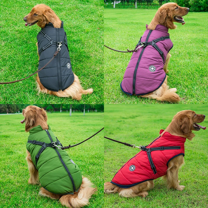 NewPetClothesReflectiveWaterproofJacketLargeDogClothesAutumn