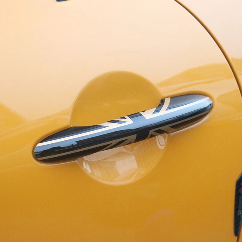 

2Pcs Union Jack Car Door Handle Cover Trim Stickers Decoration Decals For COOPE R J C W F56 F 57 Car Styling Accessories